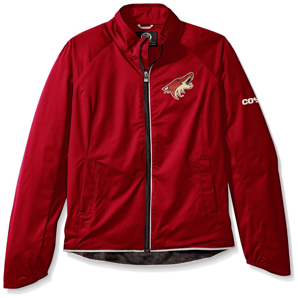 GIII For Her NHL Arizona Coyotes Women's Batter Light Weight Full Zip Jacket, Large, Cardinal