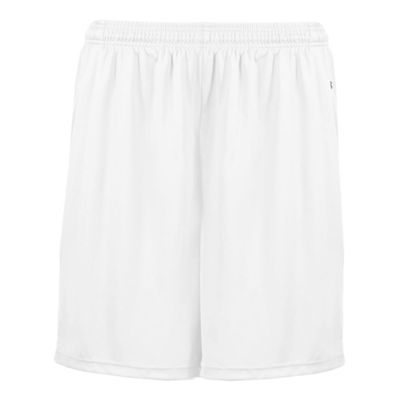Badger Sport White 10" Adult Medium Athletic B-Core Pocketed Shorts