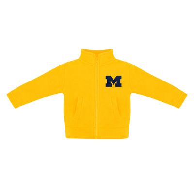 College Baby Polar Fleece Jacket - Michigan Wolverines M Script Logo, Gold, 4T, for Boys & Girls