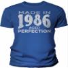 40th Birthday Gift Shirt for Men - Made in 1986 Aged to Perfection - Royal-4X view 1