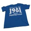 40th Birthday Gift Shirt for Men - Made in 1986 Aged to Perfection - Royal-4X view 3