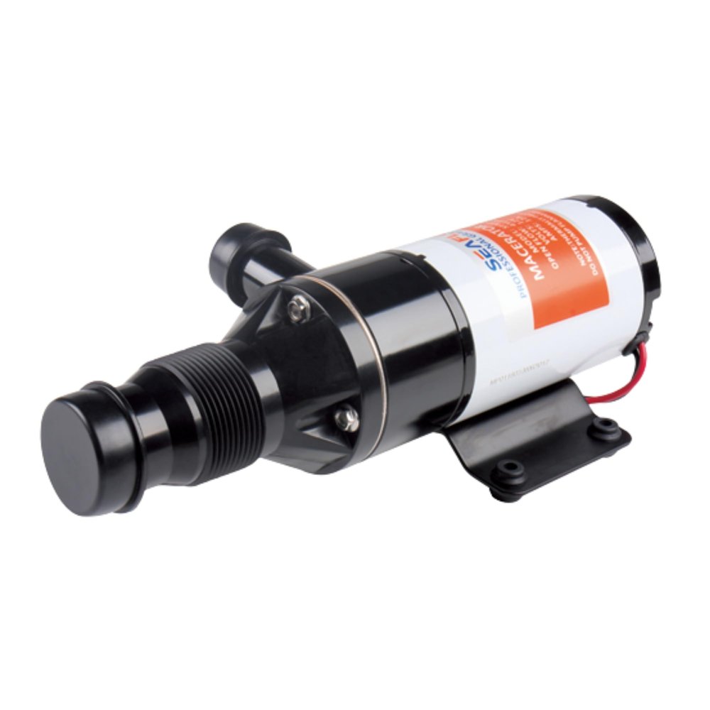 SEAFLO 01 Series Macerator Pump - 12V, 12 GPM (45 LPM) Open Flow, Self-Priming, Anti-Clog, Run-Dry, Heavy-Duty for RV, Boats, Yachts, Camper, & Marine, CE & Rohs Certified, 4-Year Warranty