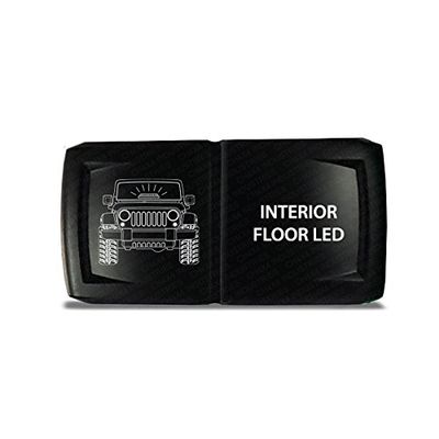 CH4X4 Rocker Switch V2 Interior Flood Led Symbol - Horizontal - Amber Led