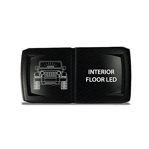 CH4X4 Rocker Switch V2 Interior Flood Led Symbol - Horizontal - Amber Led