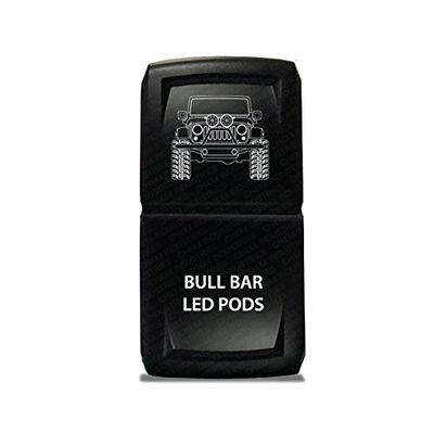 CH4X4 Rocker Switch V2 Bull Bar Led Pods Symbol - While Led