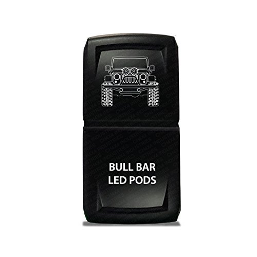 CH4X4 Rocker Switch V2 Bull Bar Led Pods Symbol - While Led