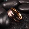 King Will Tungsten Carbide Wedding Band for Men Women-8mm Width in Brown with Grooved Center Wedding Ring Matte Finished Suitable for Work, Gym Comfort Fit Size 13 view 3