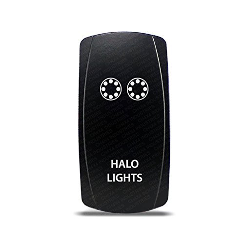 CH4X4 Rocker Switch Halo Lights Symbol - Red Led