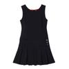 Bienzoe Girls School Uniform Jumper: Stretch Fit Pleated Hem Kids Sleeveless Dress Black 4 view 1