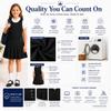 Bienzoe Girls School Uniform Jumper: Sleeveless Pleated Dress Black 6X view 4
