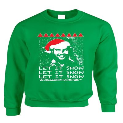 ALLNTRENDS Adult Sweatshirt Let It Snow Ugly Christmas Winter Funny Xmas Top (S, Irish Green)