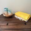 Open Road Goods Handmade Solid Color Yoga Blanket - Thick Mexican Blanket or Throw - Made for Yoga! (Yellow Blanket) view 3
