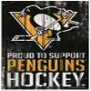 Wincraft NHL Pittsburgh Penguins SignWood Proud to Support Design, Team Color, 11x17 view 1