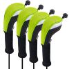 Andux 4pcs/Pack Long Neck Golf Hybrid Club Head Covers Dial No. Tag CTMT-02 Green view 1