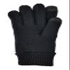 BRUCERIVER Men's Pure Wool Knitted Gloves with Warm Fleece Lining Size S/M (Black Touchscreen) view 3