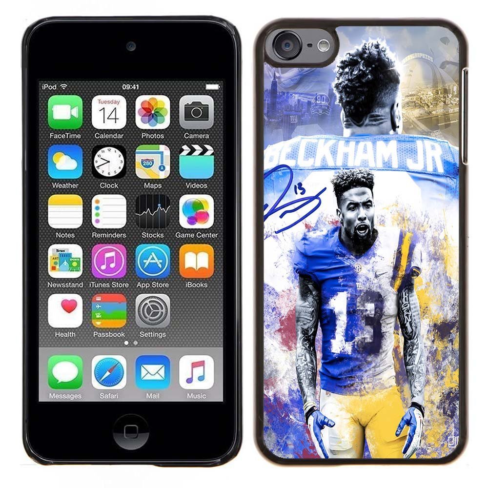 iPod Touch 5 Case, iPod Touch 6 Cases, NY Giants Logo 09 Drop Protection Never Fade Anti Slip Scratchproof Black Hard Plastic Case