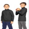 Boy's Oh So Soft Turtleneck Black Small view 2