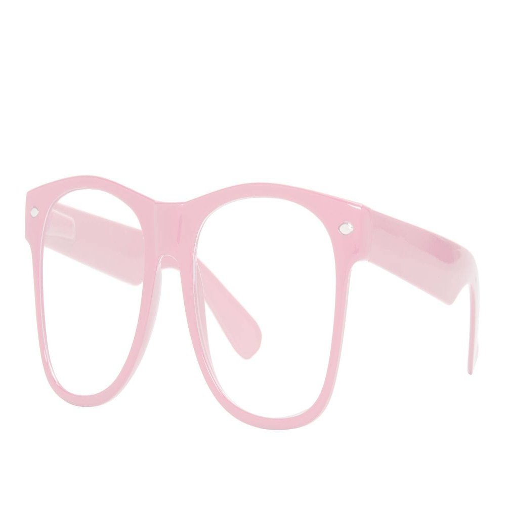 Gravity Shades Horn-Rimmed Clear Sunglasses, Light Pink