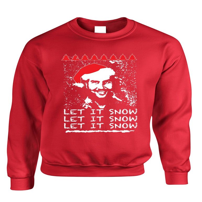 ALLNTRENDS Adult Sweatshirt Let It Snow Ugly Christmas Winter Funny Xmas Top (2XL, Red)
