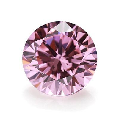100PCS 6.0mm AAAAA Round Machine Cut Pink Loose CZ Stones Cubic Zirconia (6.0mm 100pcs)