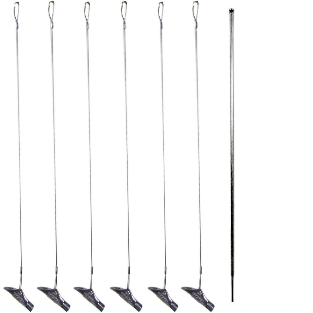 6 x Duckbill 40-DB1 Earth Anchors 20" Long with Drive Tool