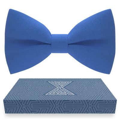 Bow Tie House Clip on Bow Tie for Boys - Cute Natural Blue & Deep Navy Bowties - Shop Medium & Electric Royal Blue Costume BowTies