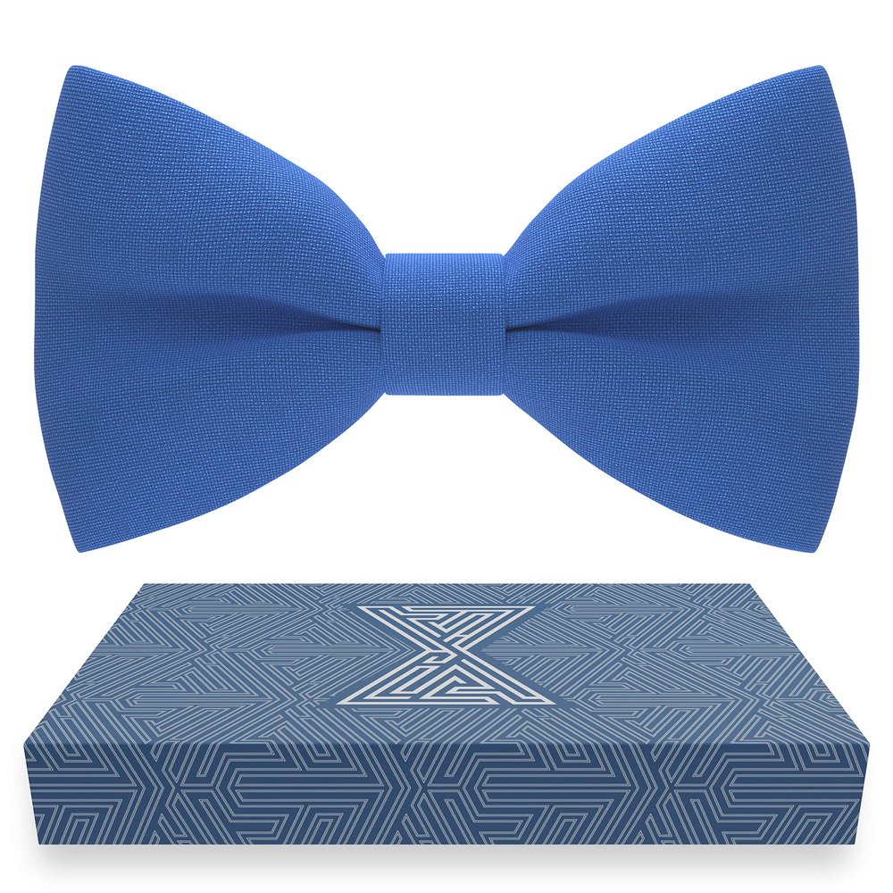 Bow Tie House Clip on Bow Tie for Boys - Cute Natural Blue & Deep Navy Bowties - Shop Medium & Electric Royal Blue Costume BowTies