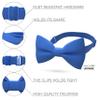 Bow Tie House Clip on Bow Tie for Boys - Cute Natural Blue & Deep Navy Bowties - Shop Medium & Electric Royal Blue Costume BowTies view 2