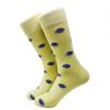SummerTies Sea Shell Mens Dress Socks - Blue on Yellow view 1
