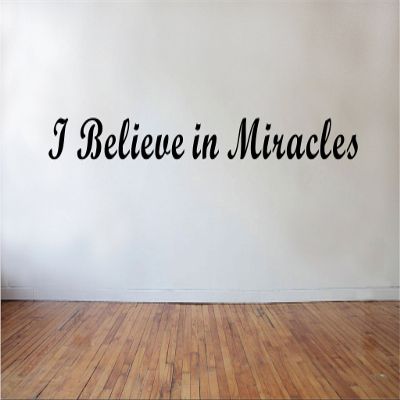 Blinggo I Believe in Miracles Wall Quote Cute Home Decor Inspirational Faith Wall Art