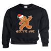 ALLNTRENDS Adult Sweatshirt Bite Me Gingerbread Ugly Christmas Funny Top (L, Black) view 1