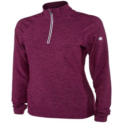 ASICS Womens Thermopolis 1/2 Zip, Prune Heather, X-Large