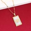 24K Gold Platinum New Islamic Allah Pendant Charms Necklace Religious Muslim Jewelry (Gold Platinum) view 4
