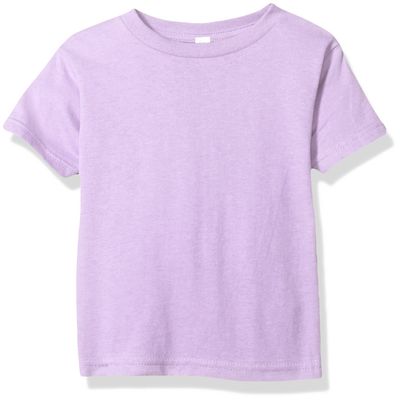 Clementine Apparel Baby Little Girls' Short-Sleeve Basic T-Shirt, Lavender, 2T