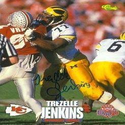 Sports Memorabilia Autograph Warehouse 73625 Trezelle Jenkins Autographed Football Card Michigan State 1995 Classic No 31