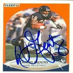 Sports Memorabilia Autograph Warehouse 58007 Dennis Gentry Autographed Football Card Chicago Bears 1990 Fleer No .292