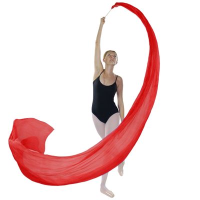 Danzcue Silk Flower Dance Streamer, Scarlet