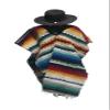 SHARPSHOOTER Clint Eastwood Western Large Black Cowboy Hat & Multicolor Poncho Set view 3