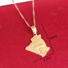 Algeria Map Pendant Chain 24K Yellow Gold Algerian Women African Item view 2