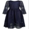 Bonny Billy Girl's Classy Embroidery Lace Maxi Flower Girl Dress 8-9 Yrs Navy Blue view 1