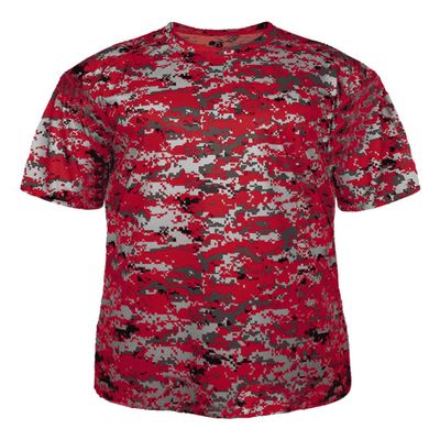 Badger Sport Adult 3XL Red Digi-Camo Moisture Wicking Jersey Uniform Shirt