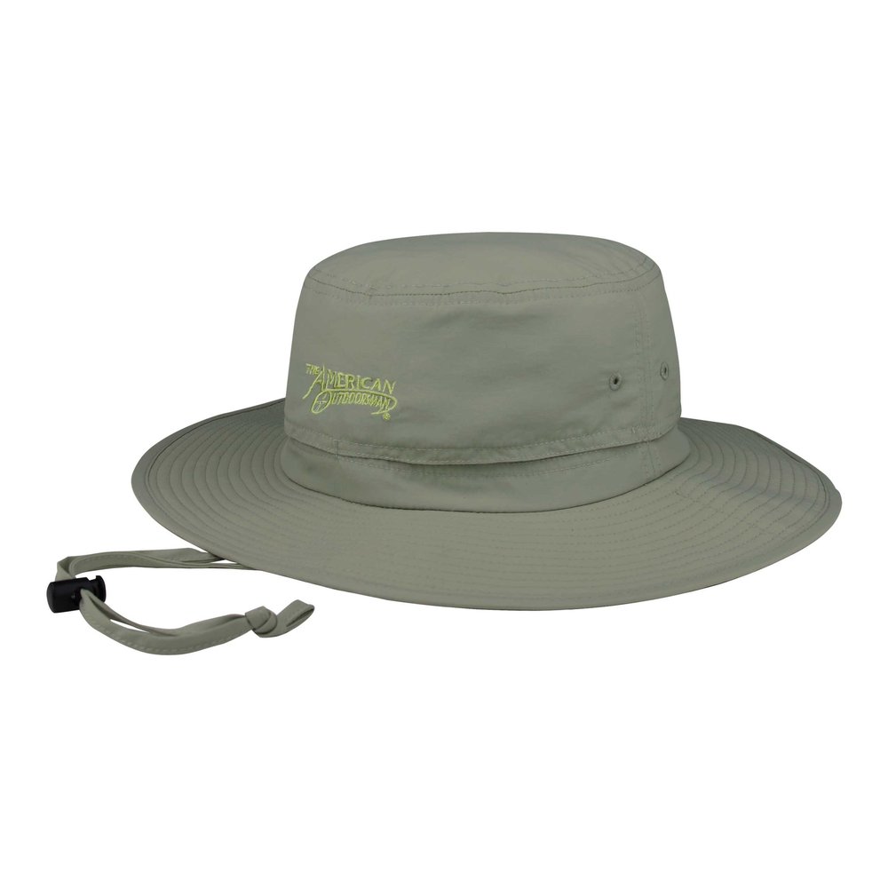 American Outdoorsman Taslon Fishing Sun Hat Outdoor UV Bucket w/Flap Cap (X- Large, Olive)