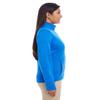Devon & Jones Ladies' Newbury Mlange Fleece Quarter-Zip L FRENCH BLUE HTHR view 3