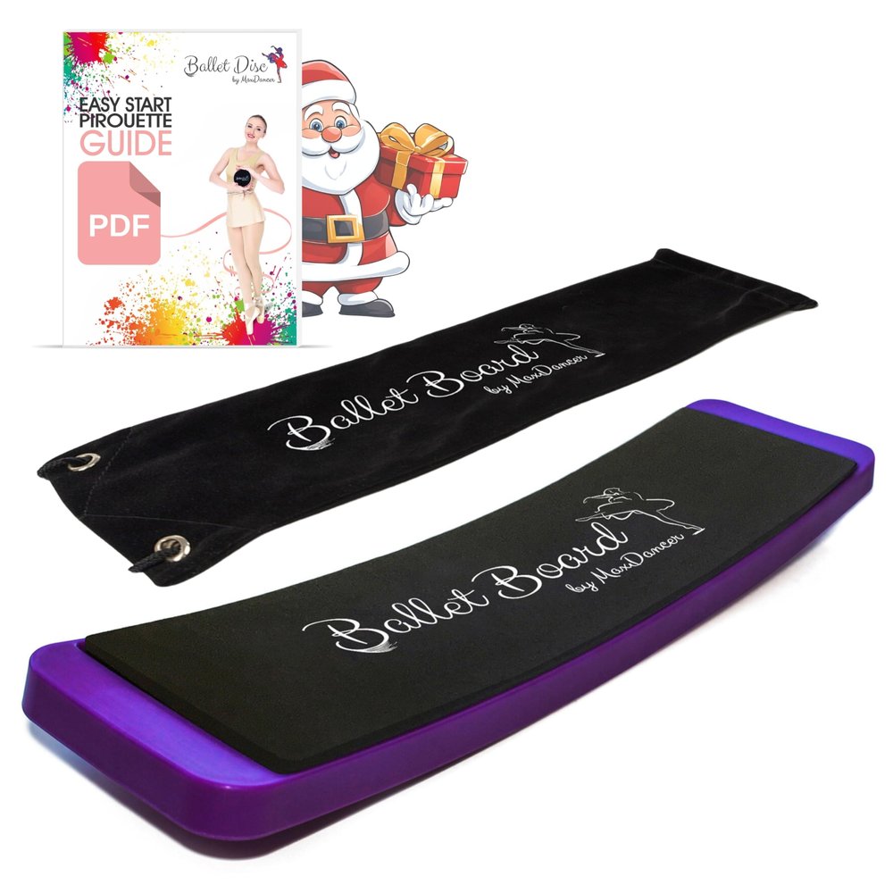 MaxDancer Ballet Turning Board for Dance and Figure Skating (Purple with Carry Bag)