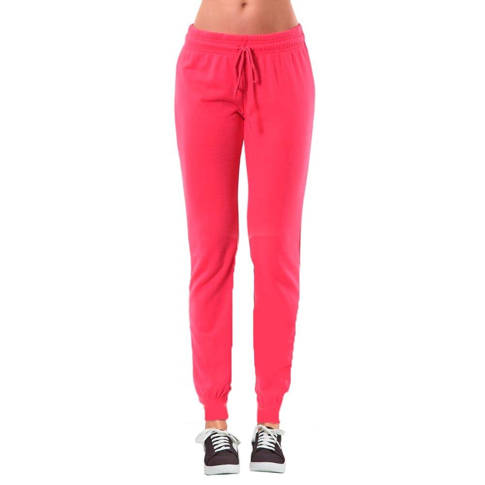 Women's Athletic Sweat Pants Joggers Running Exercise Sport Gym Walking Pink L