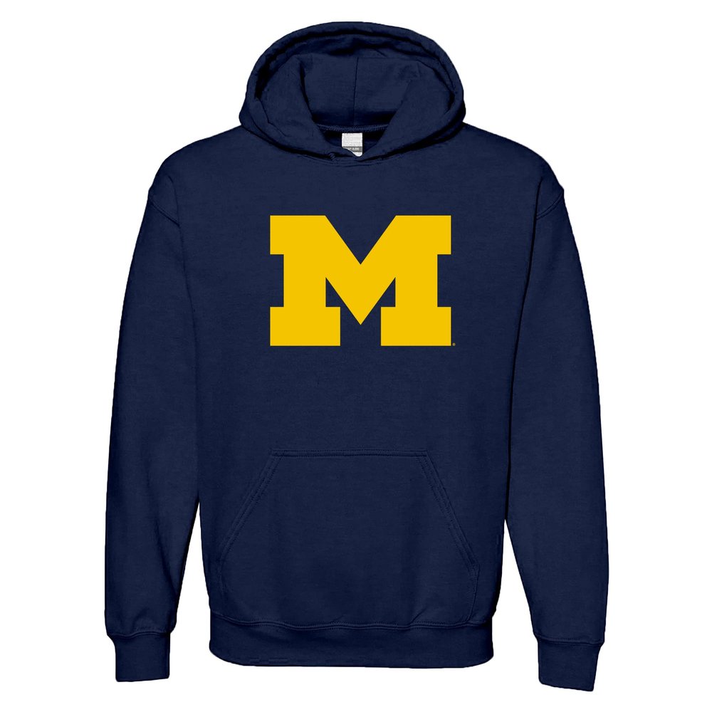 AH02 - Michigan Wolverines Primary Logo Hoodie - 3X-Large - Navy