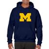 AH02 - Michigan Wolverines Primary Logo Hoodie - 3X-Large - Navy view 2