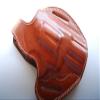 Cal38 Leather Belt owb Holster for S&W Model 19-6 Revolver 357 Snub (R.H) Tan view 2