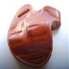 Cal38 Leather Belt owb Holster for S&W Model 19-6 Revolver 357 Snub (R.H) Tan view 3