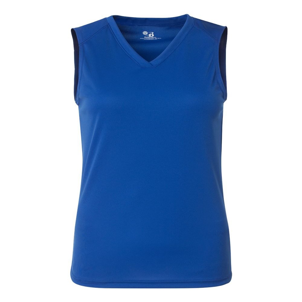 Badger Sport Royal Girls XS Girls Sleeveless Wicking